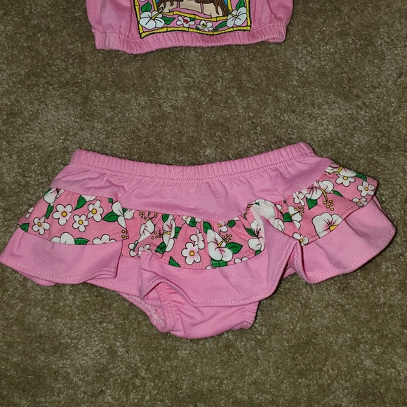 RARE Vintage ZOODLES Toddler Girl's Bikini Swimsuit Sz 2T - Picture 4 of 6